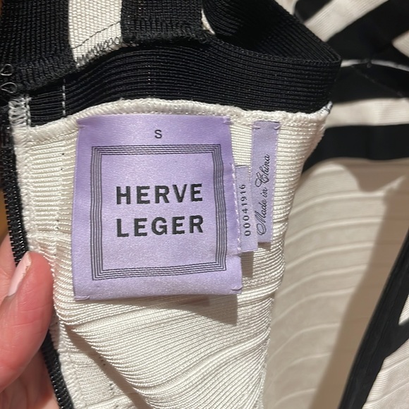 Herve Leger bandage dress black and white - Picture 7 of 9